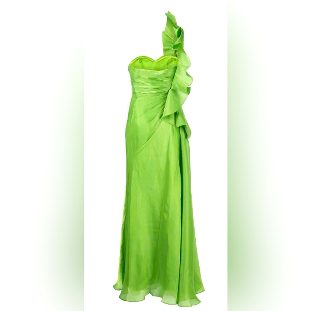 BADGLEY MISCHKA ONE SHOULDER RUFFLE DRESS-SIZE 2. RARE. ABSOLUTELY STUNNING!